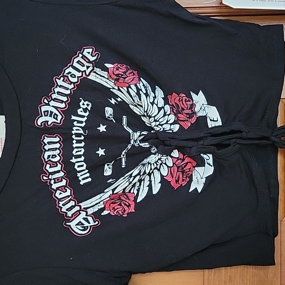AMERICAN REBEL Biker Crop Top - Picture 2 of 8